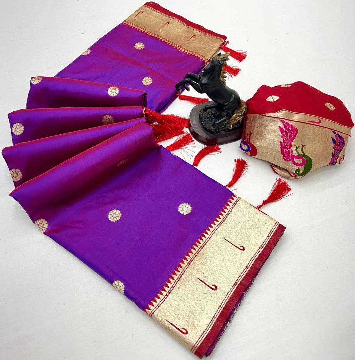 Soft Silk Designer Saree in Gray