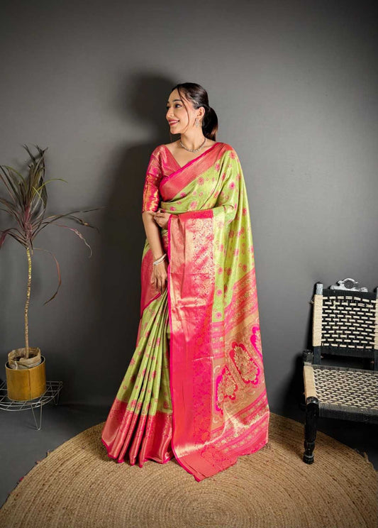 Pushpa Kanjivaram Silk Designer Saree