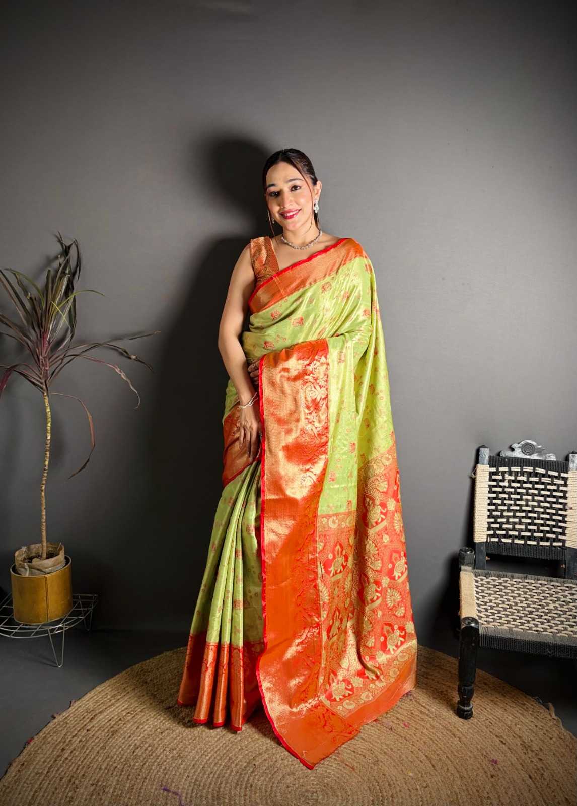 Kanjivaram Silk Tissue Saree