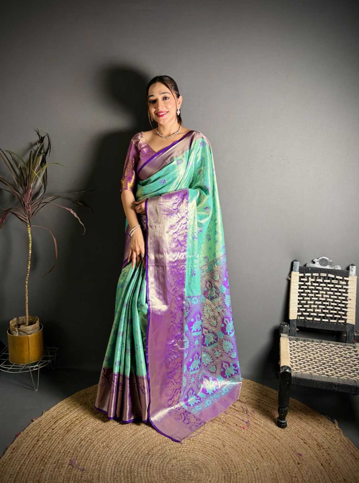 Kanjivaram Silk Tissue Saree