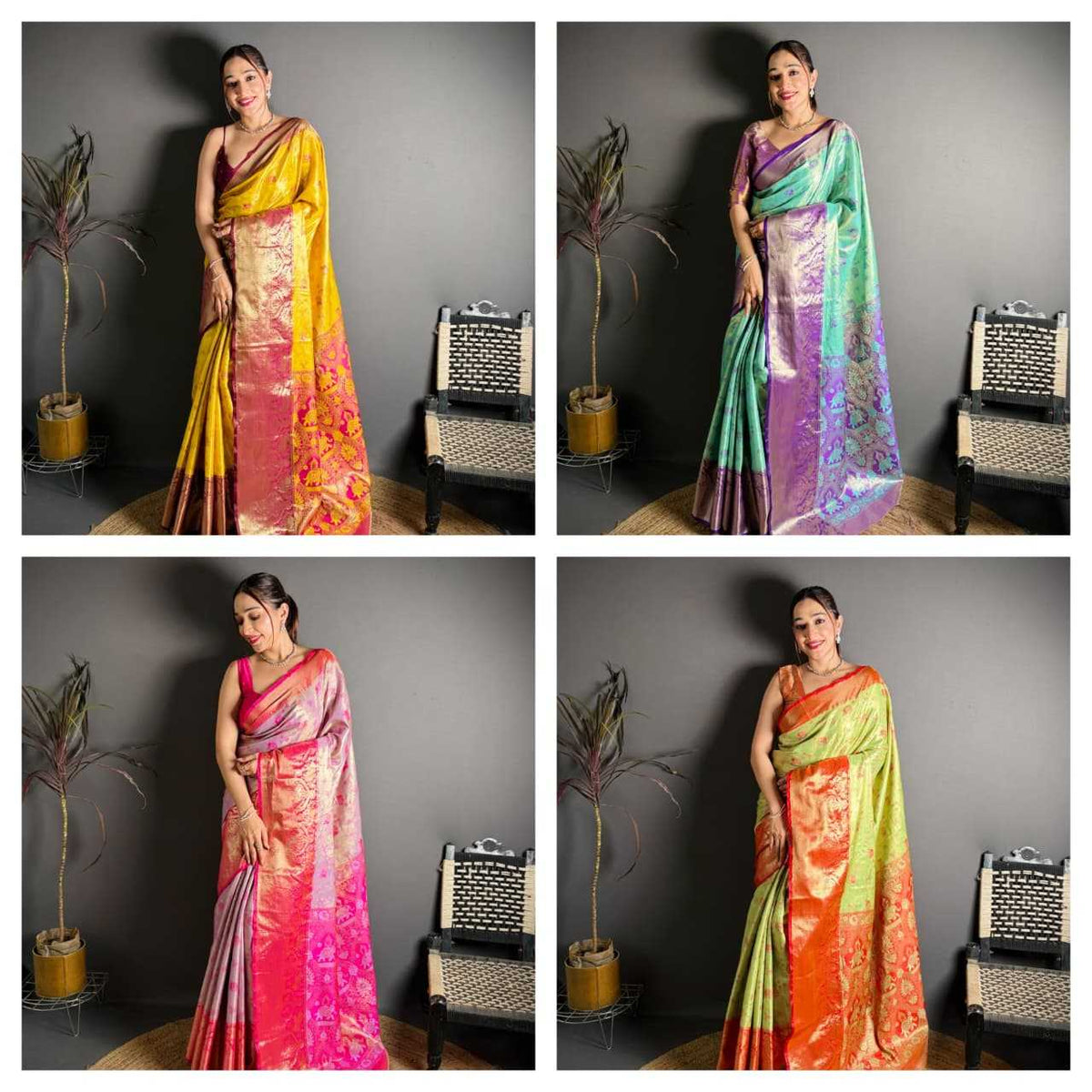 Kanjivaram Silk Tissue Saree