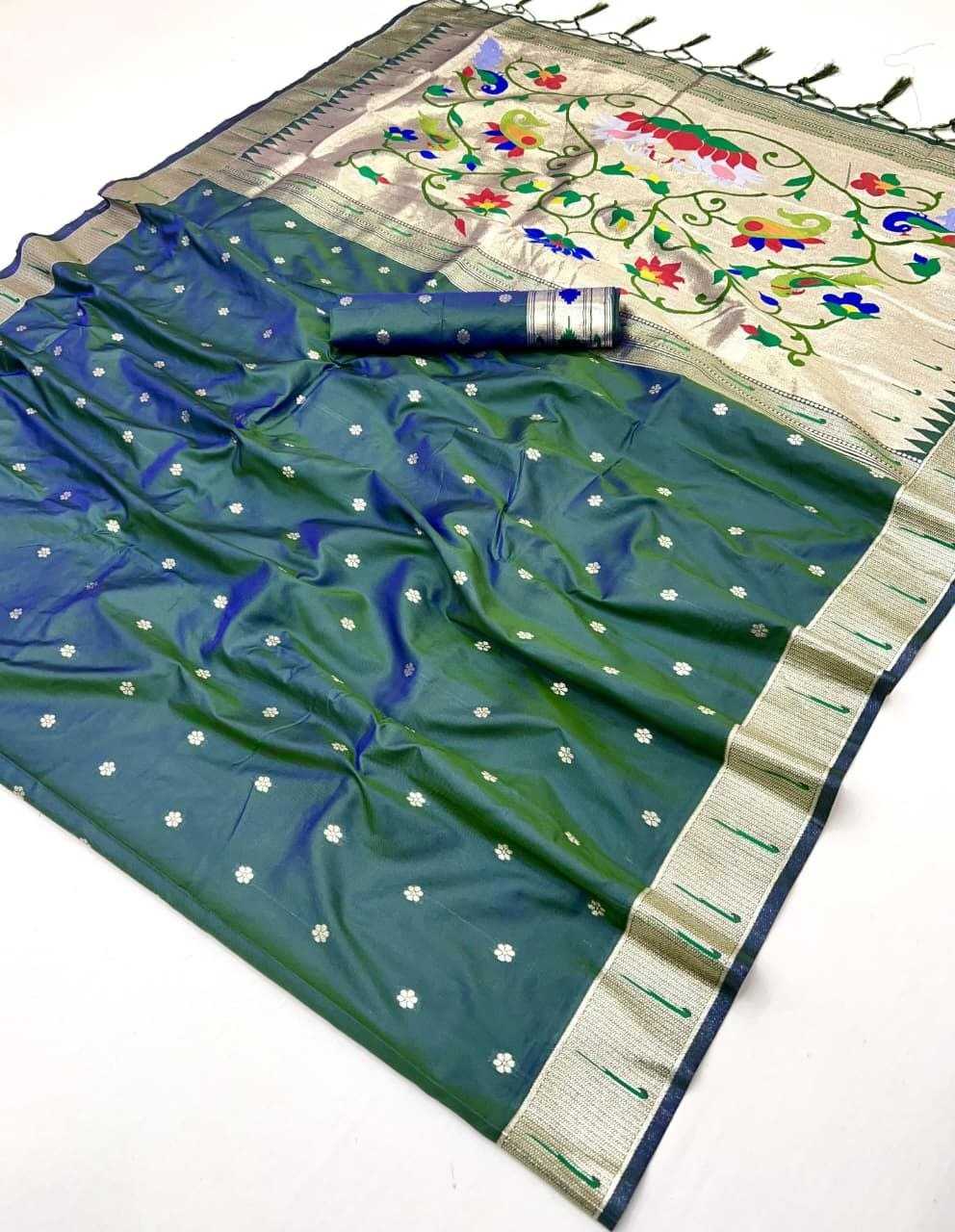 Soft Silk Zari Border Saree in Rani