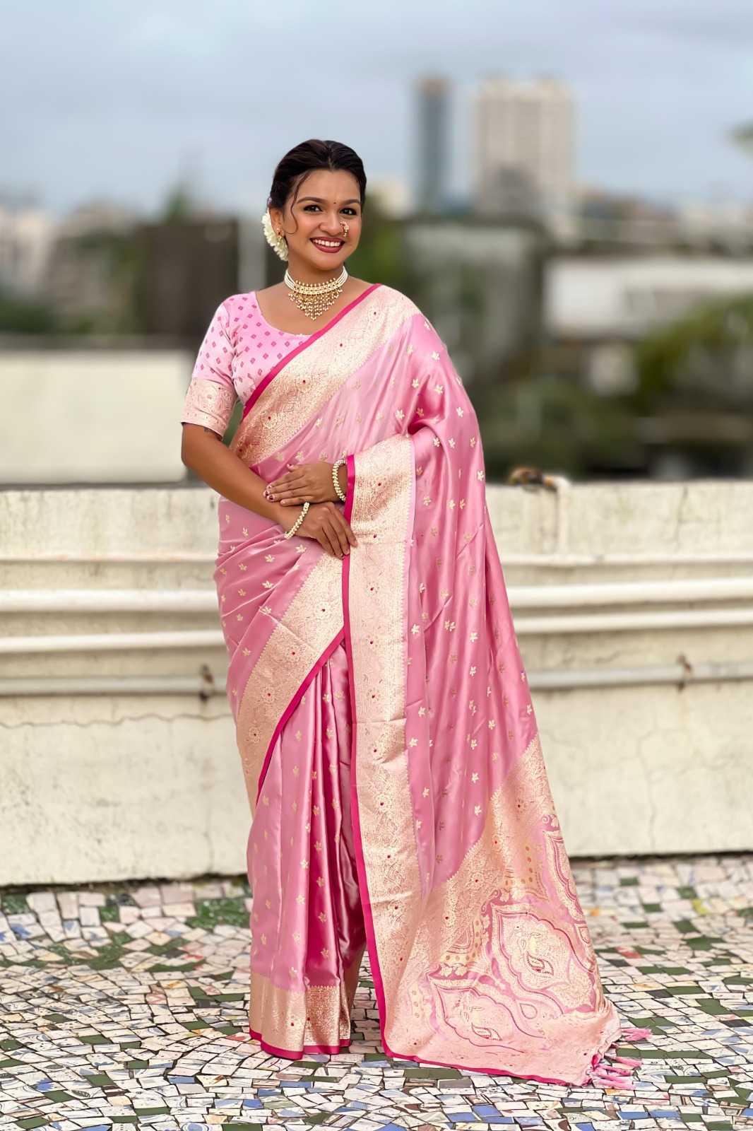 Banarasi Soft Silk Zari Border Saree