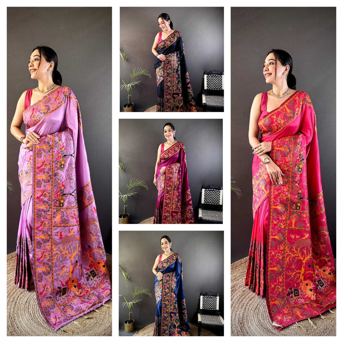 Tassels Pashmina Designer Saree