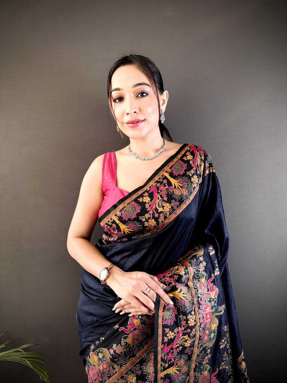 Tassels Pashmina Designer Saree