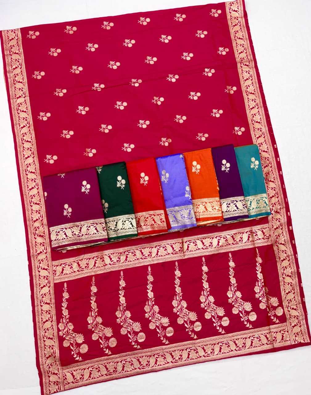 Theja Banarasi Soft Silk Designer Saree in Red