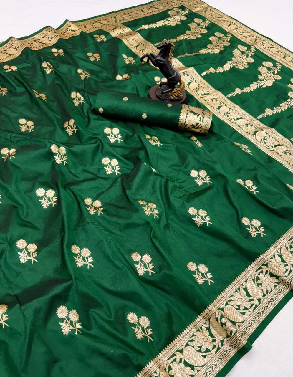 Theja Banarasi Soft Silk Designer Saree in Red