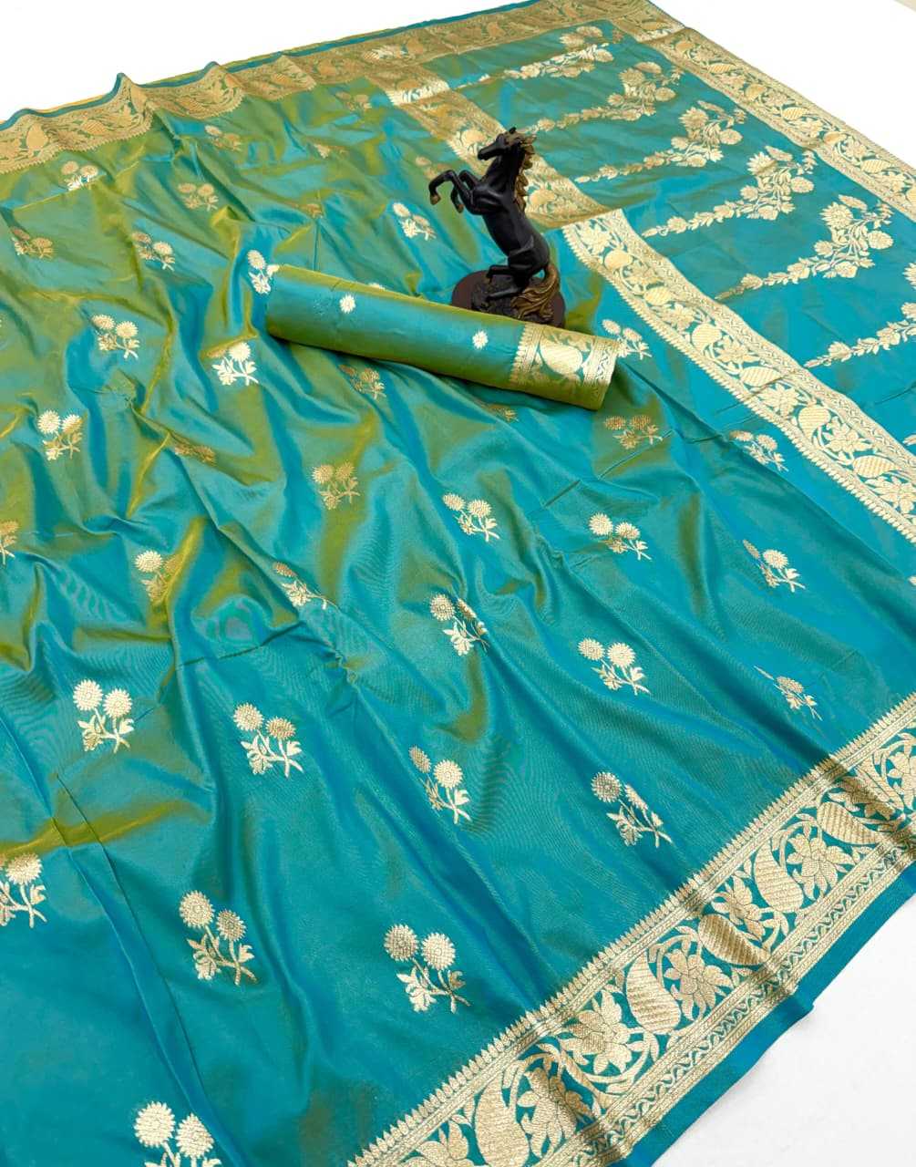 Theja Banarasi Soft Silk Designer Saree in Red