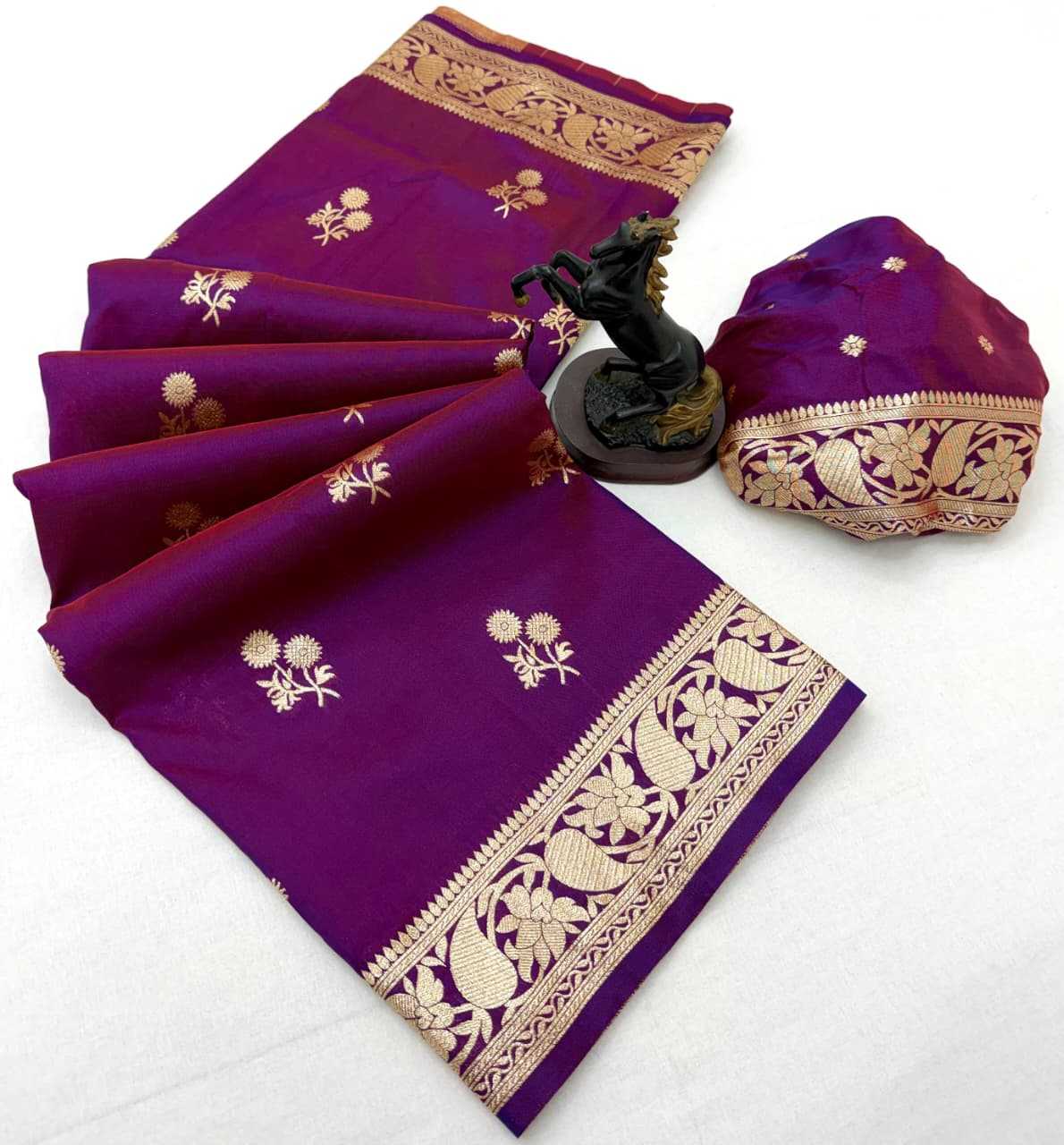 Theja Banarasi Soft Silk Designer Saree in Red