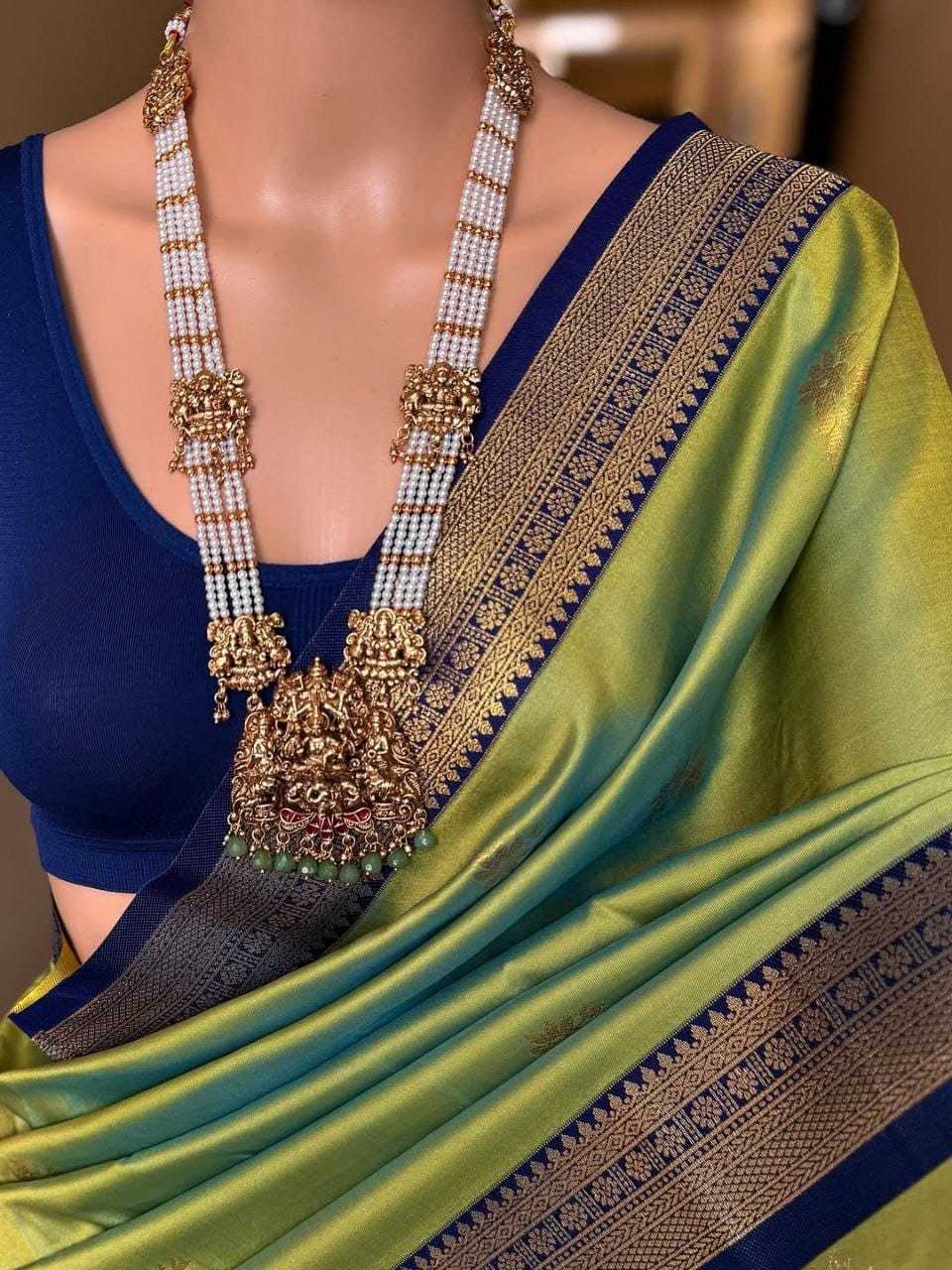 Banarasi Soft Silk Designer Saree in Orange