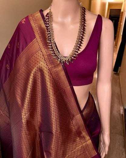Banarasi Soft Silk Designer Saree in Orange