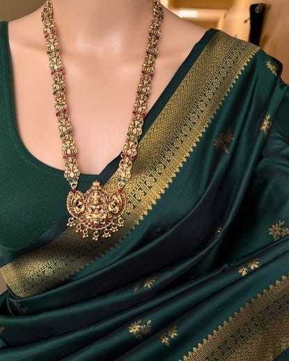 Banarasi Soft Silk Designer Saree in Orange