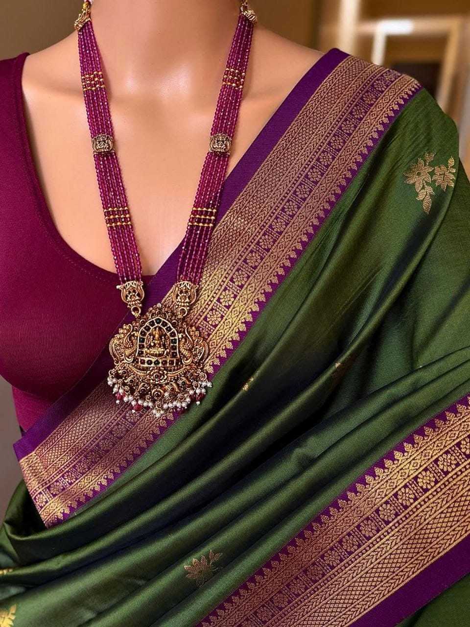 Banarasi Soft Silk Designer Saree in Orange