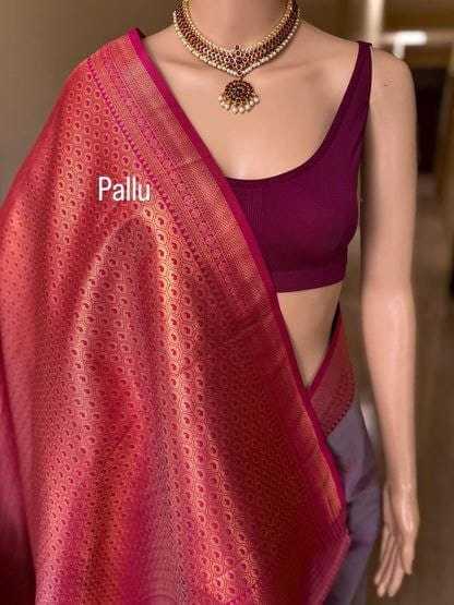 Banarasi Soft Silk Designer Saree in Orange