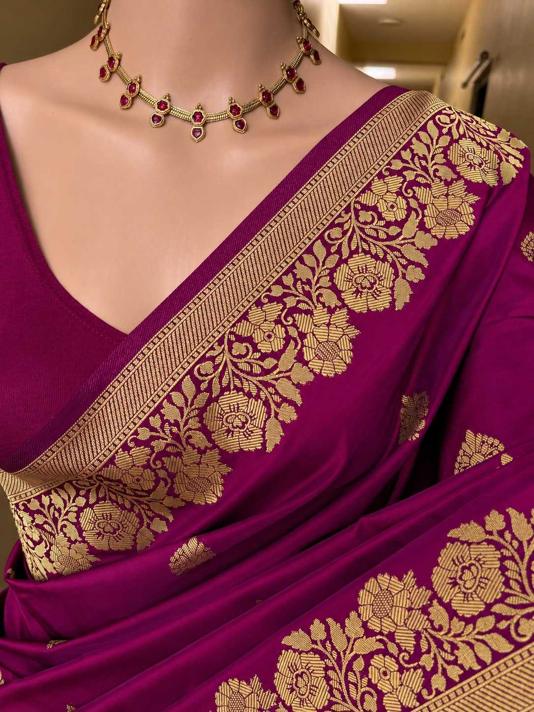 Banarasi Soft Silk Designer Saree in Pink