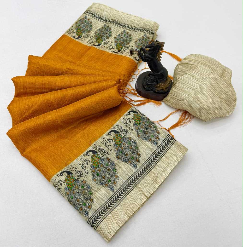 With Khadi Cotton Designer Saree