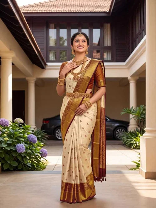 Wow Kanjivaram Silk Designer Saree