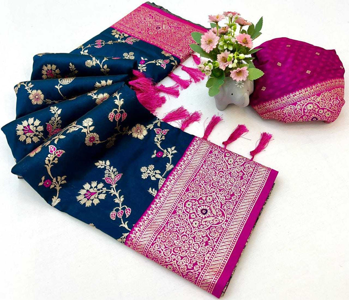 Zari Banarasi Soft Silk Designer Saree