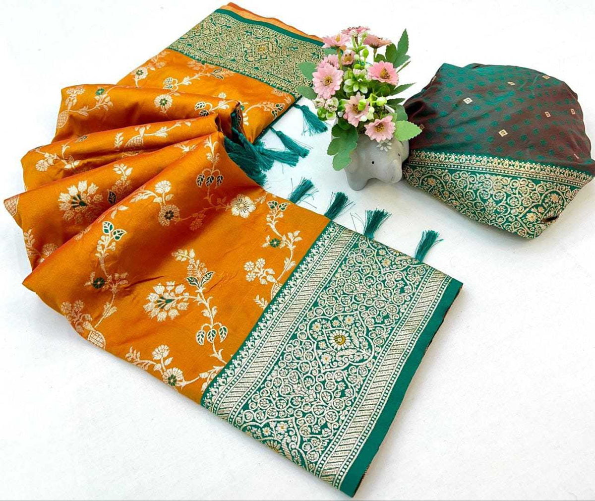 Zari Banarasi Soft Silk Designer Saree