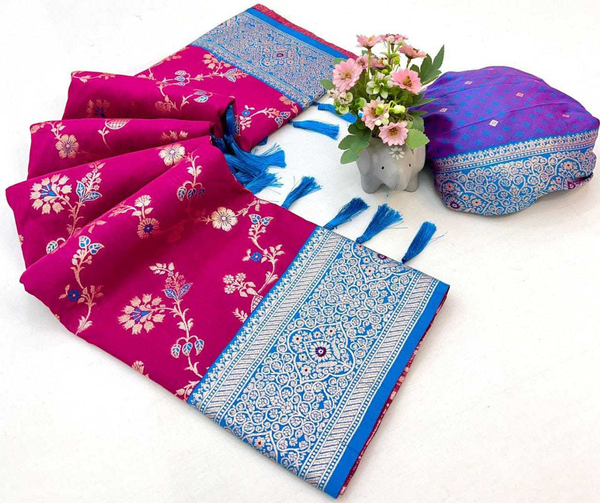 Zari Banarasi Soft Silk Designer Saree