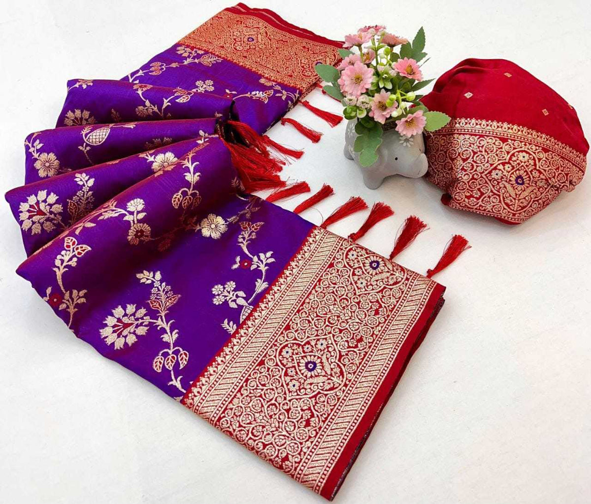 Zari Banarasi Soft Silk Designer Saree