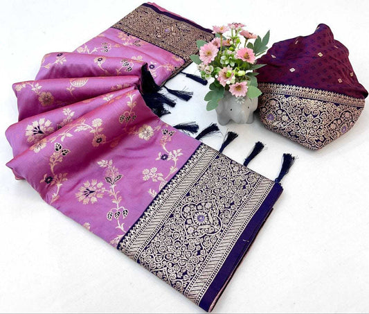 Zari Banarasi Soft Silk Designer Saree