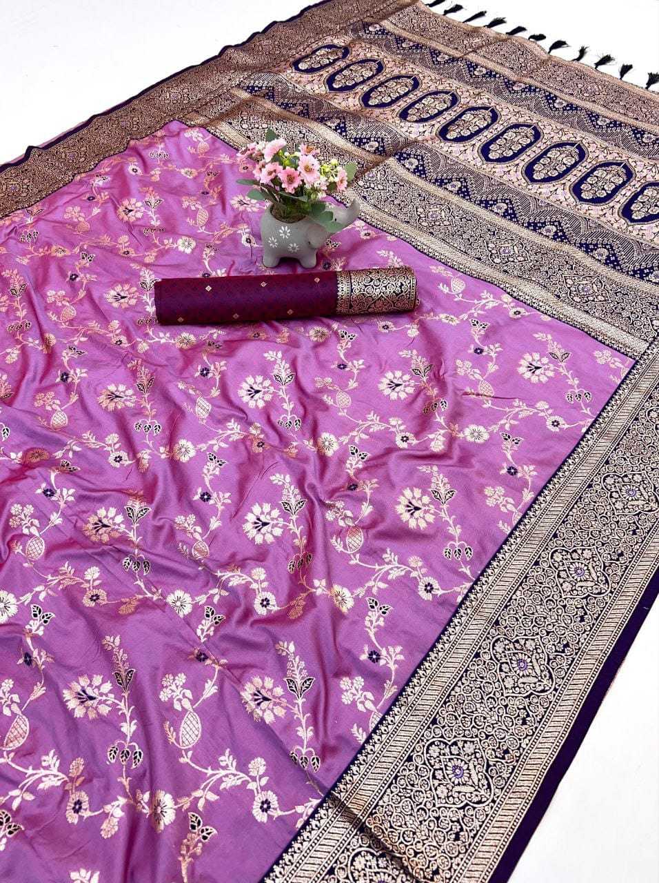 Zari Banarasi Soft Silk Designer Saree
