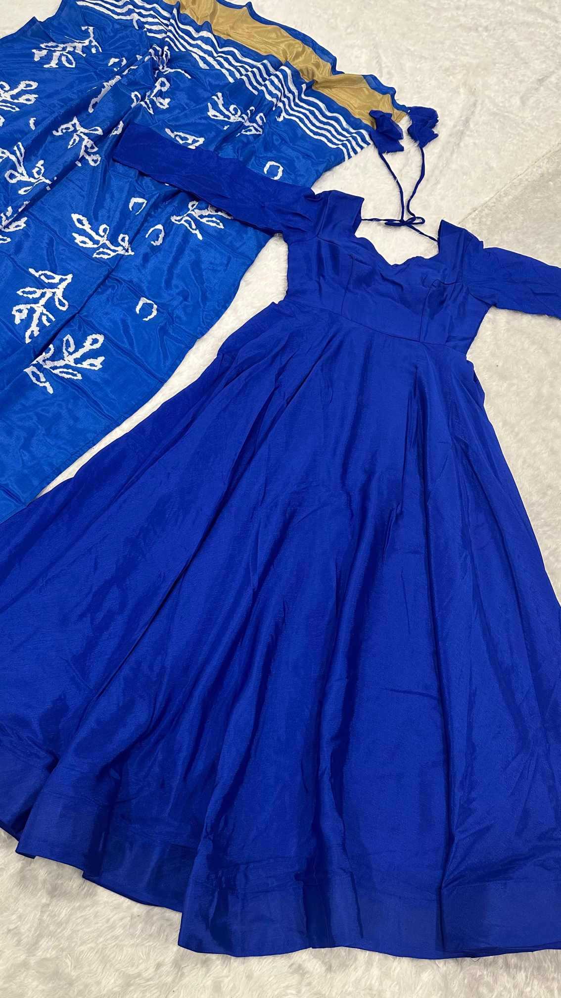 Chinon Silk Anarkali Gown