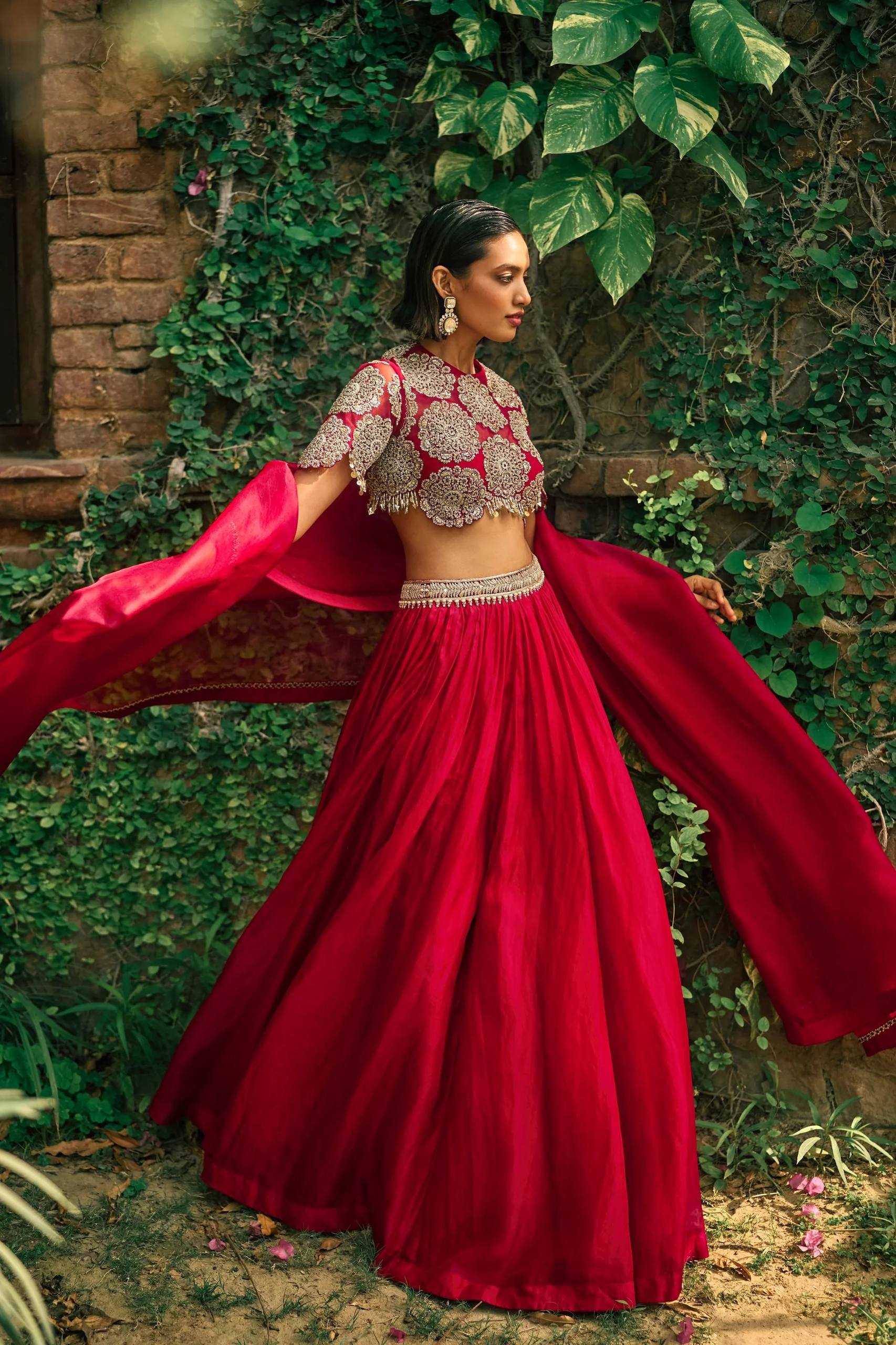 Heavy Roman Silk Designer Lehenga