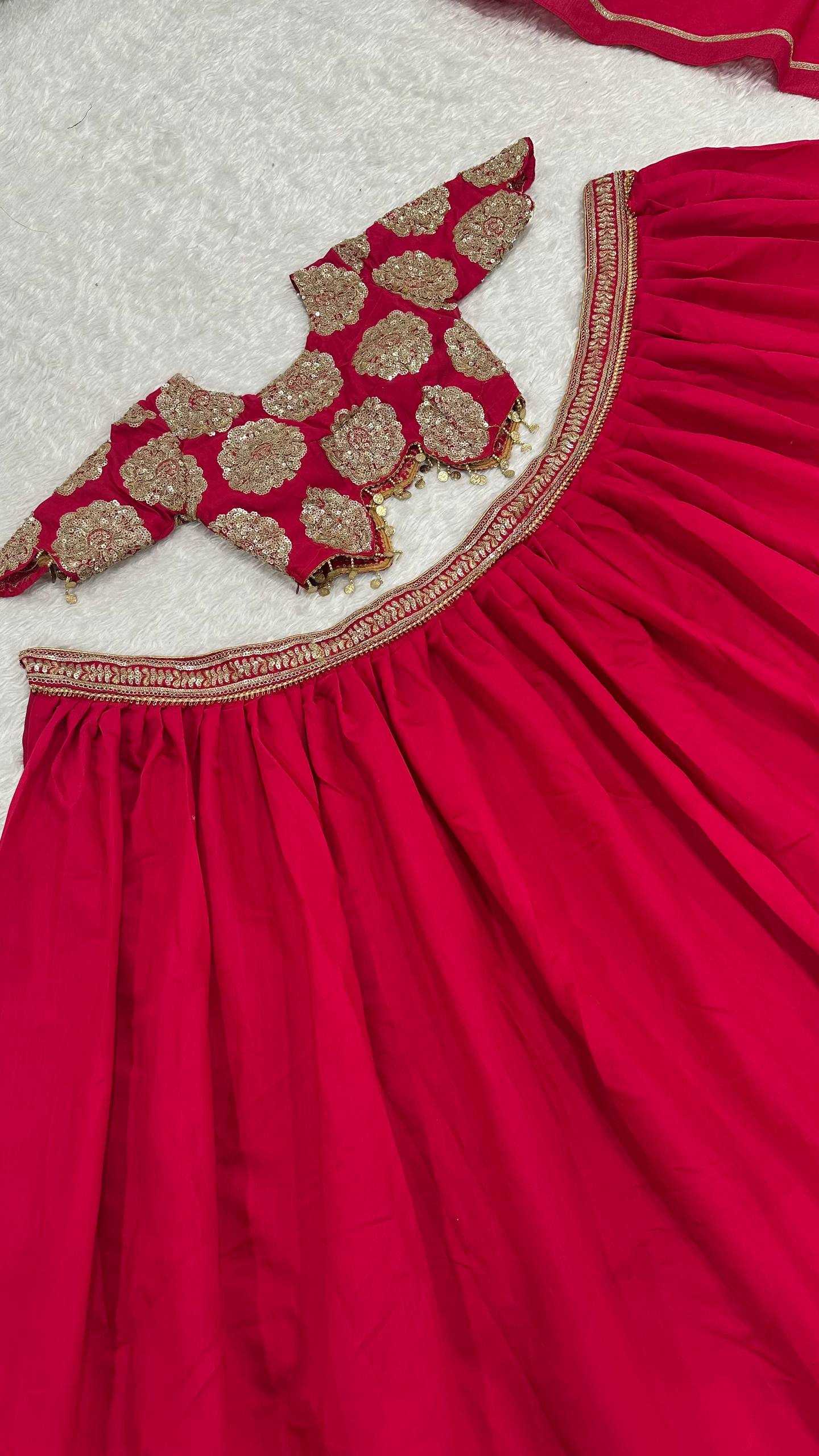 Heavy Roman Silk Designer Lehenga