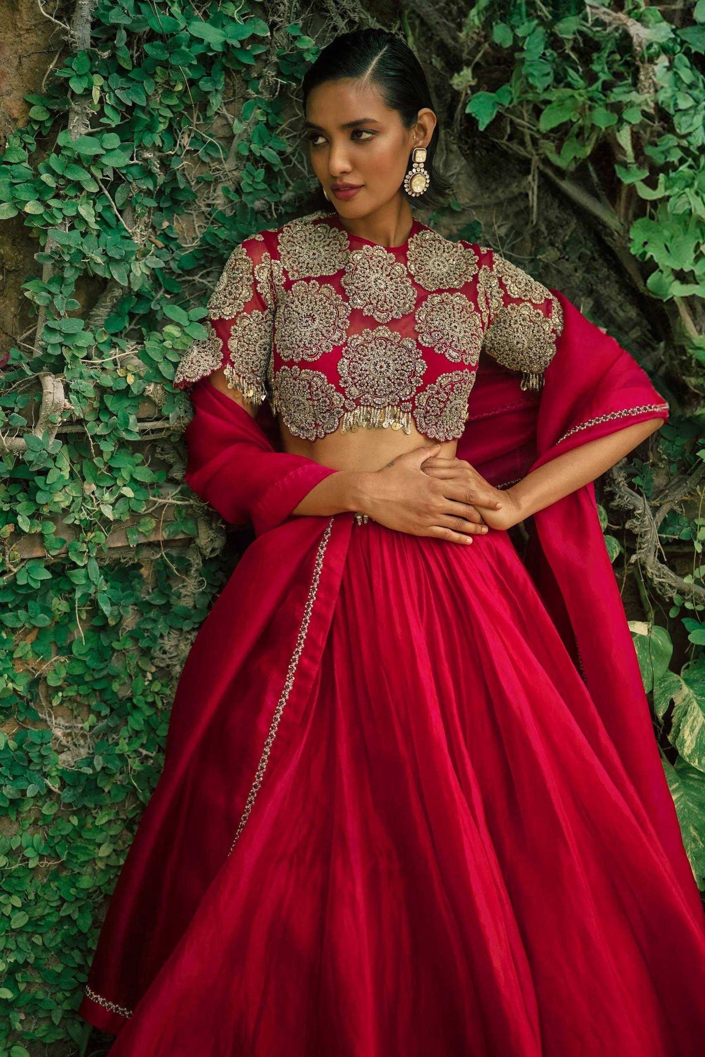 Heavy Roman Silk Designer Lehenga