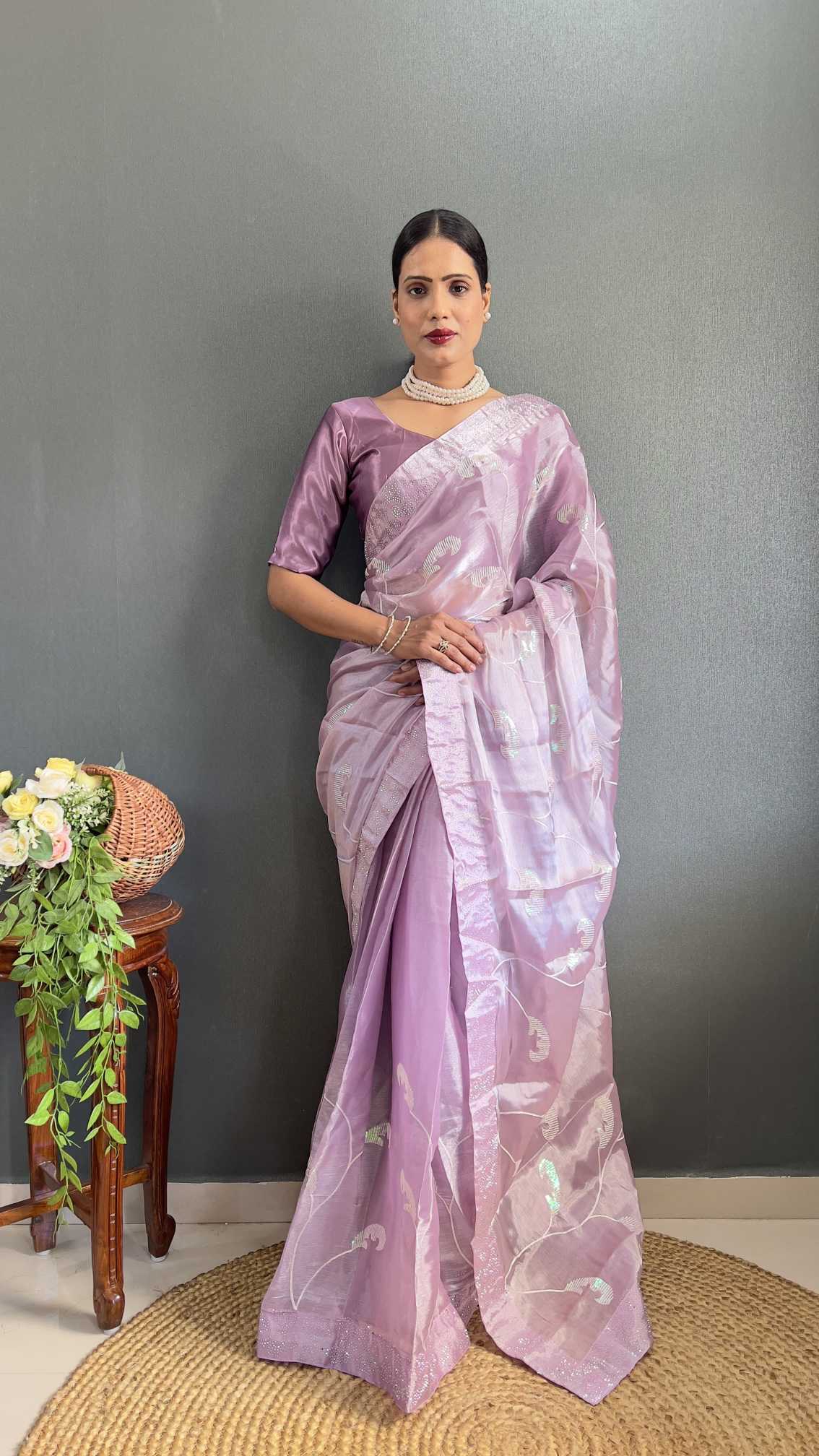 Burberry Silk Party Wear Saree