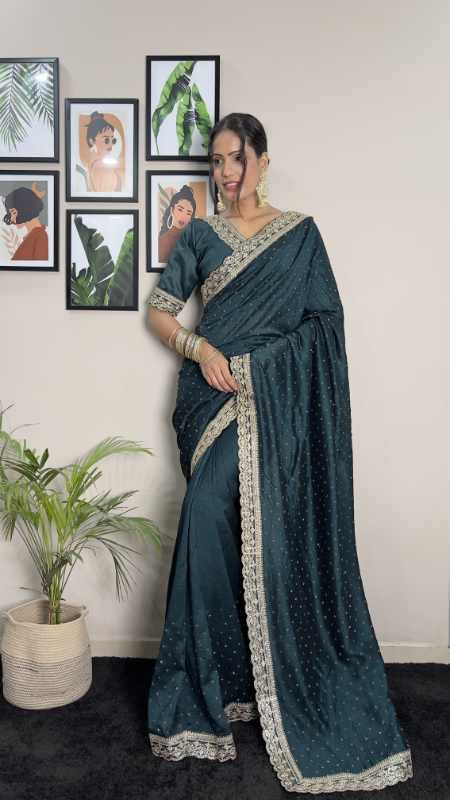 Vichitra Silk Designer Saree