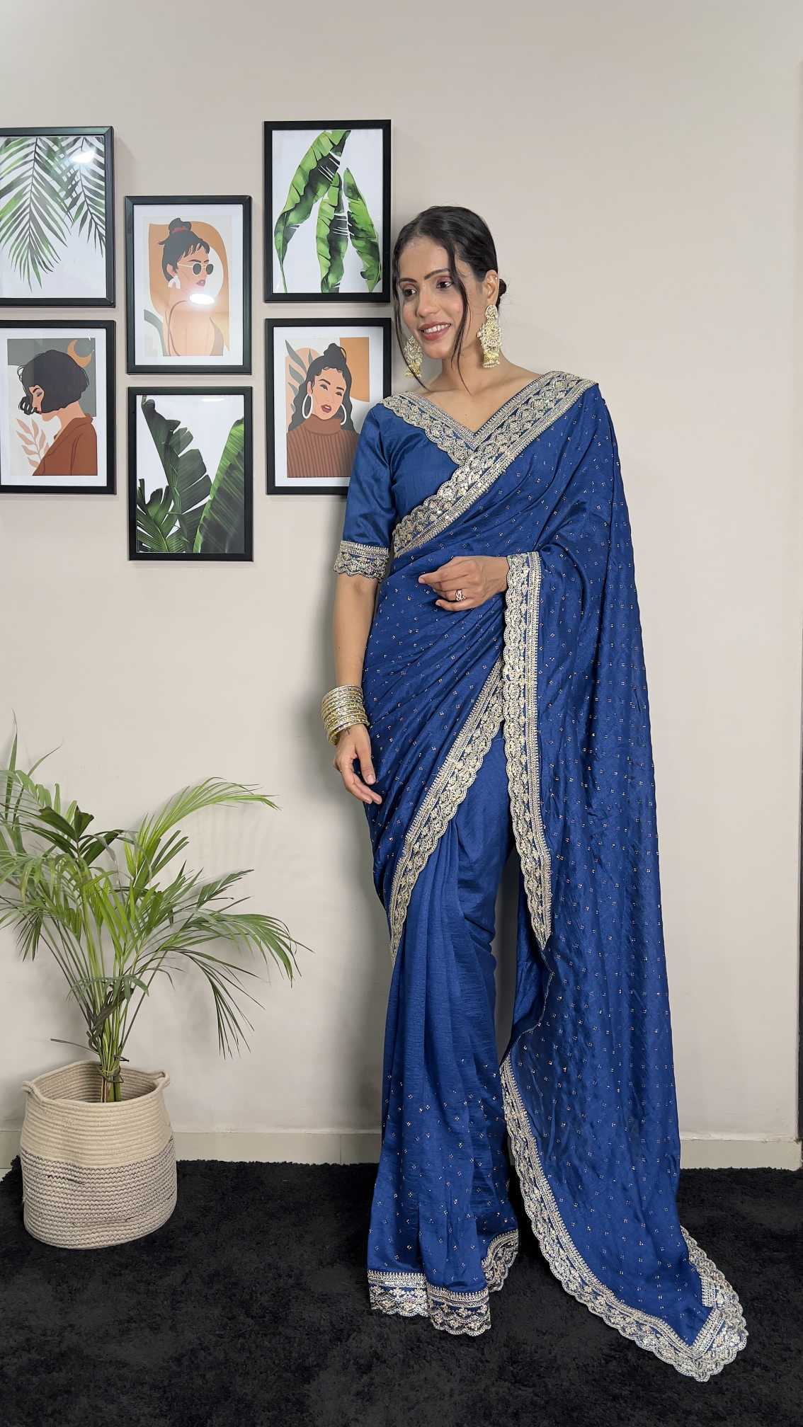 Vichitra Silk Traditional Saree