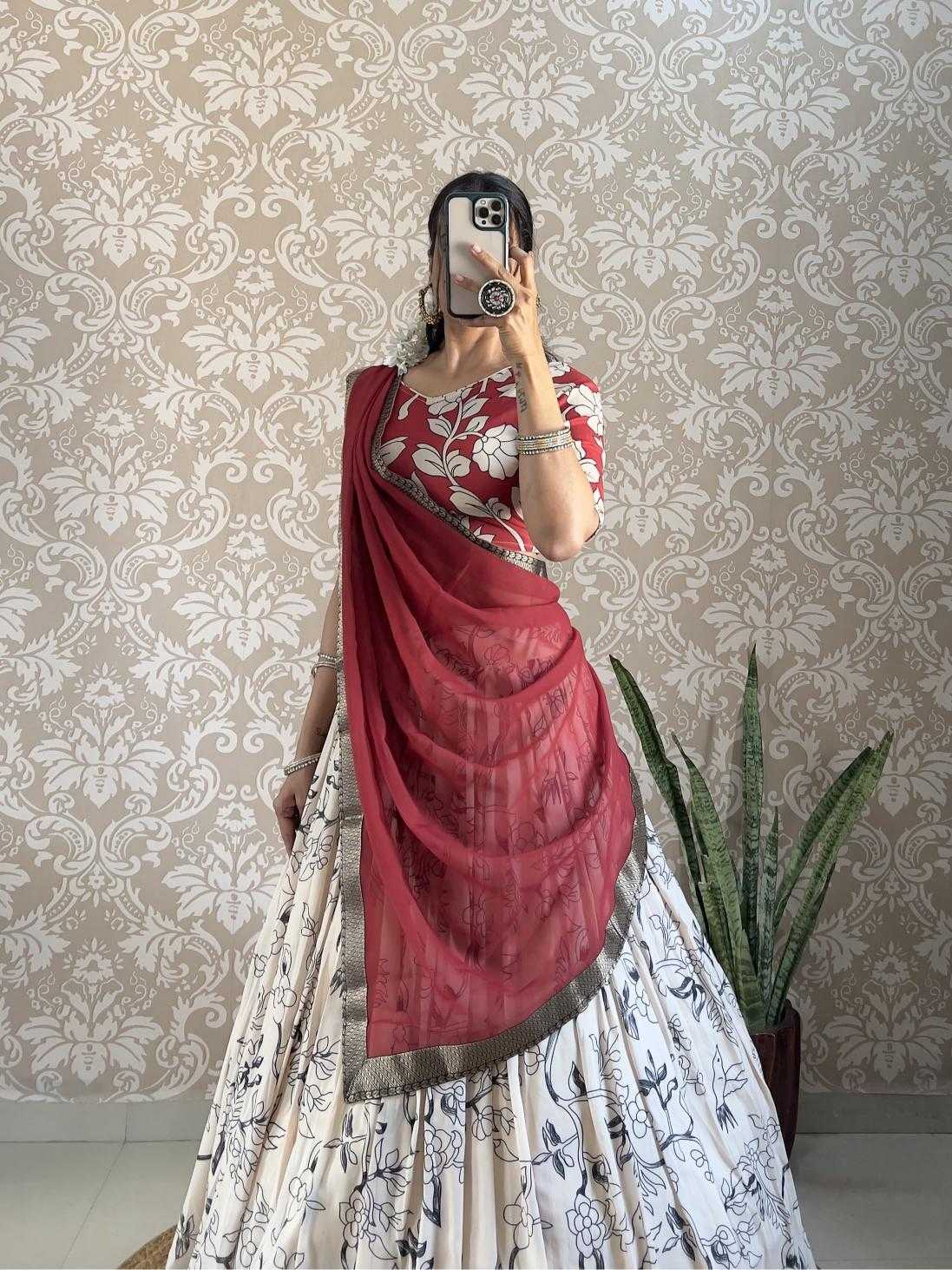 Muslin Silk Designer Lehenga