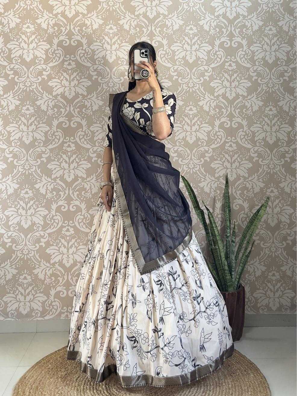 Muslin Silk Designer Lehenga