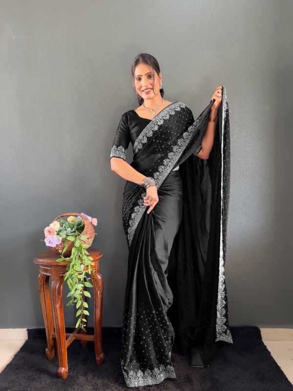 Rangoli Silk Designer Saree in Black