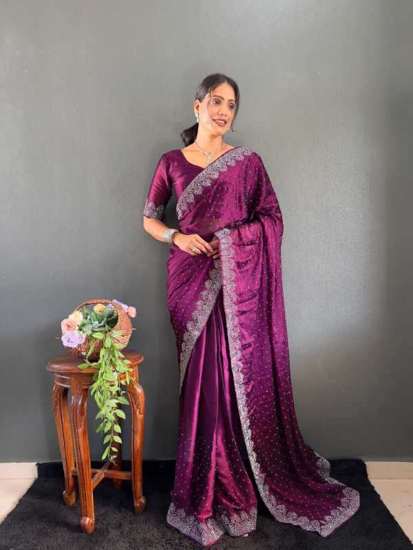 Rangoli Silk Designer Saree in Wine