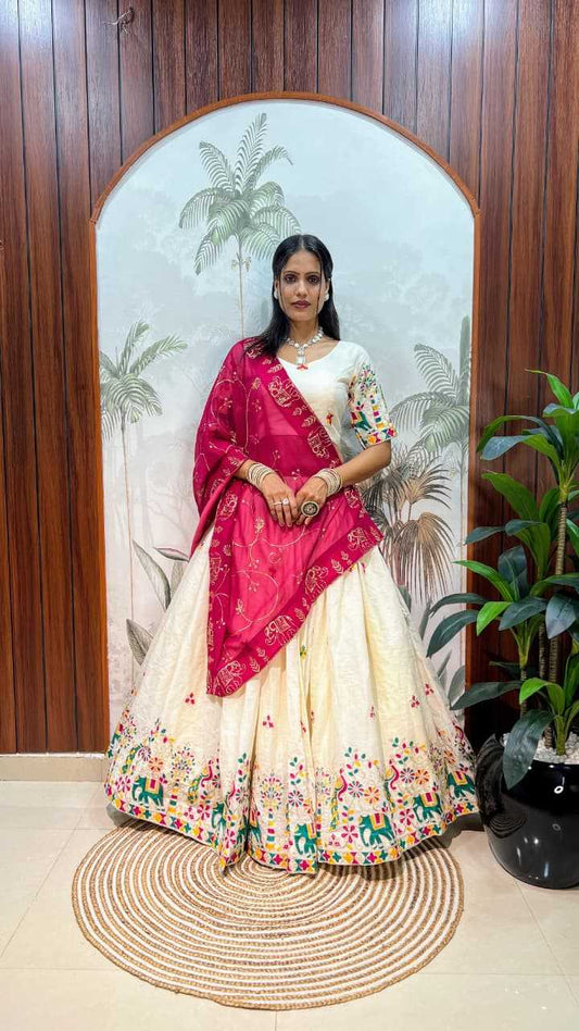 Cotton Traditional Lehenga in Pink