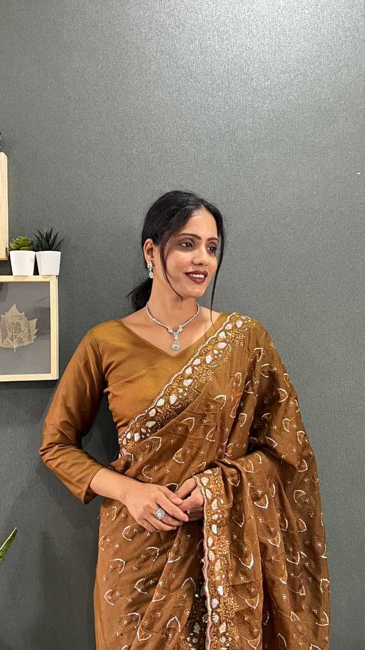 Georgette Saree in Navy Blue