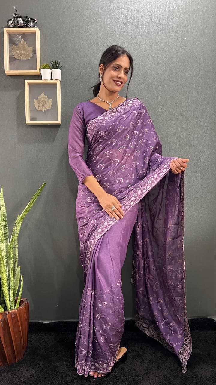 Georgette Saree in Navy Blue