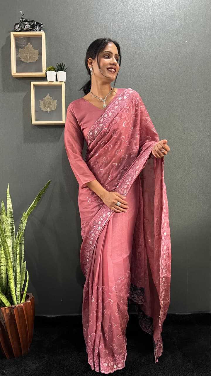 Georgette Saree in Navy Blue