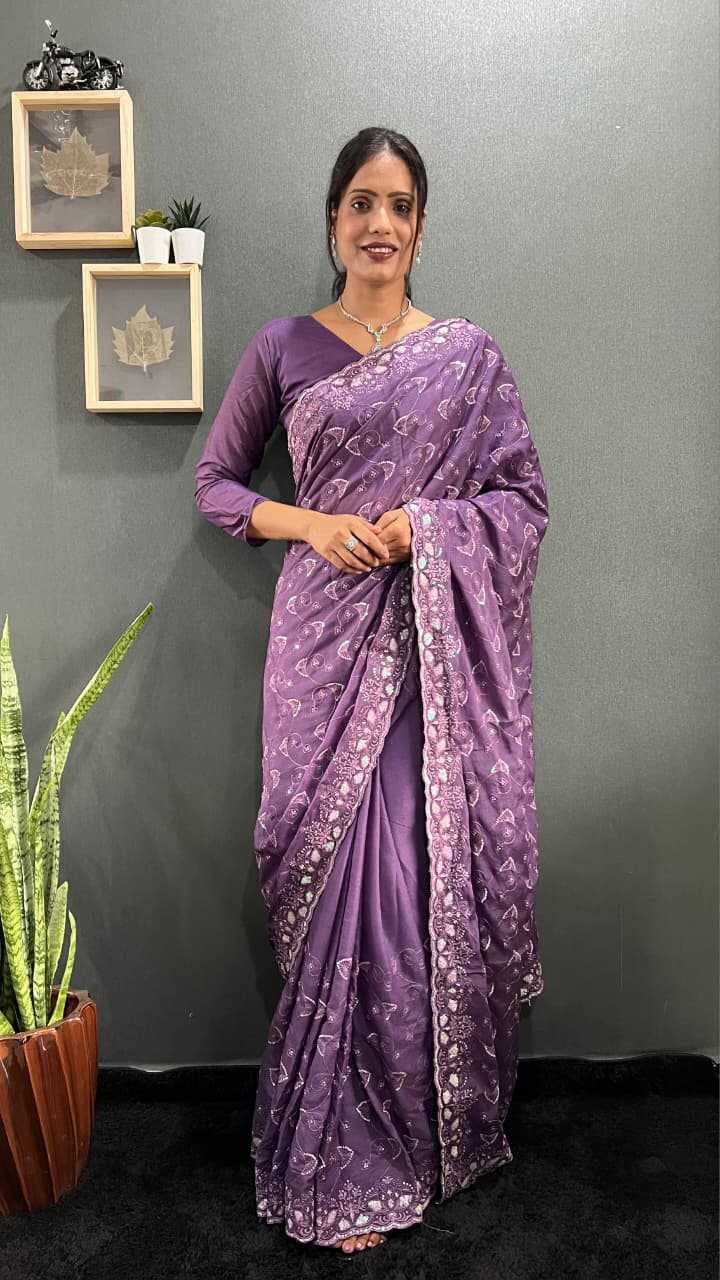 Georgette Saree in Navy Blue