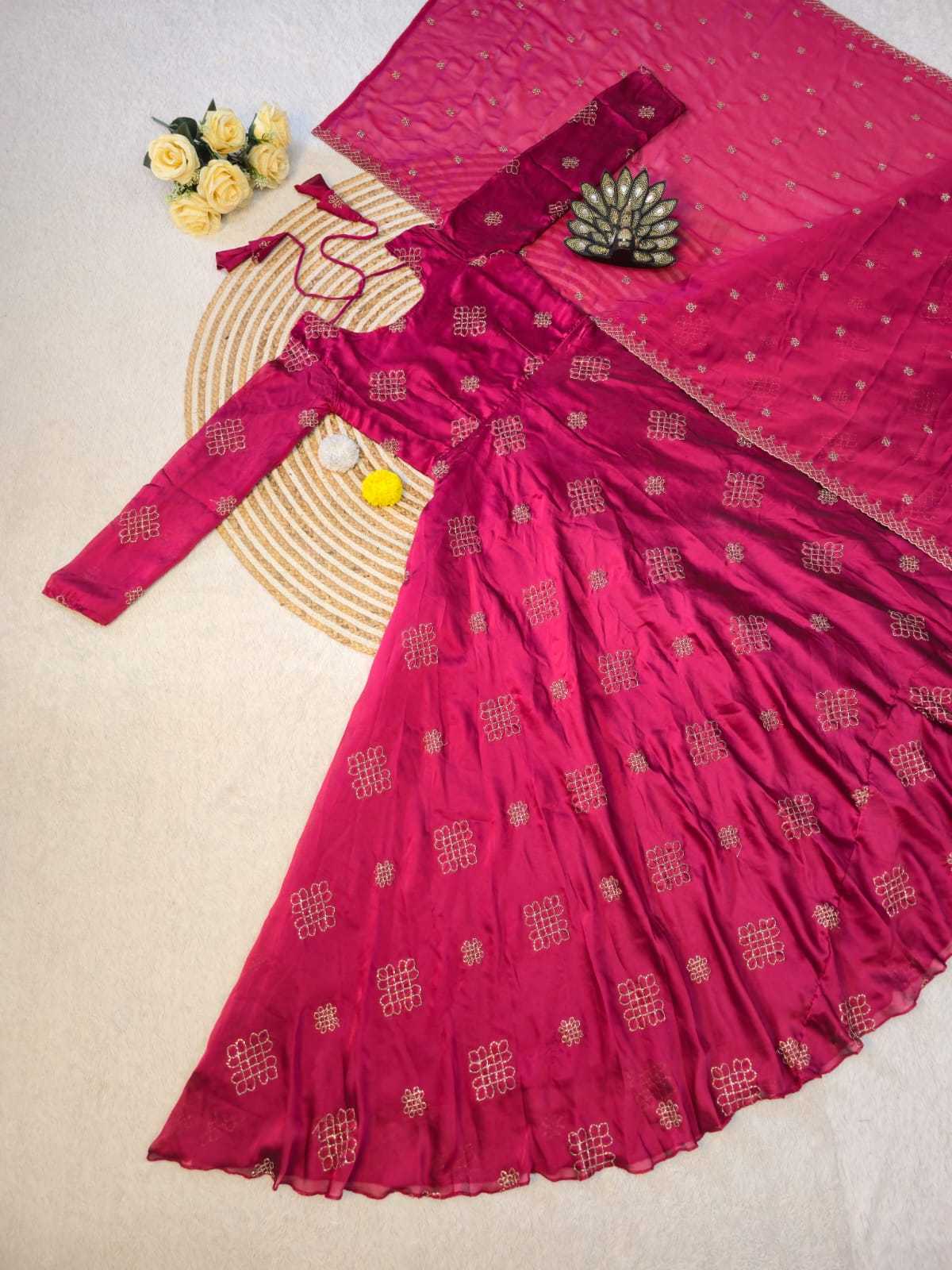 Rangoli Silk Printed Gown