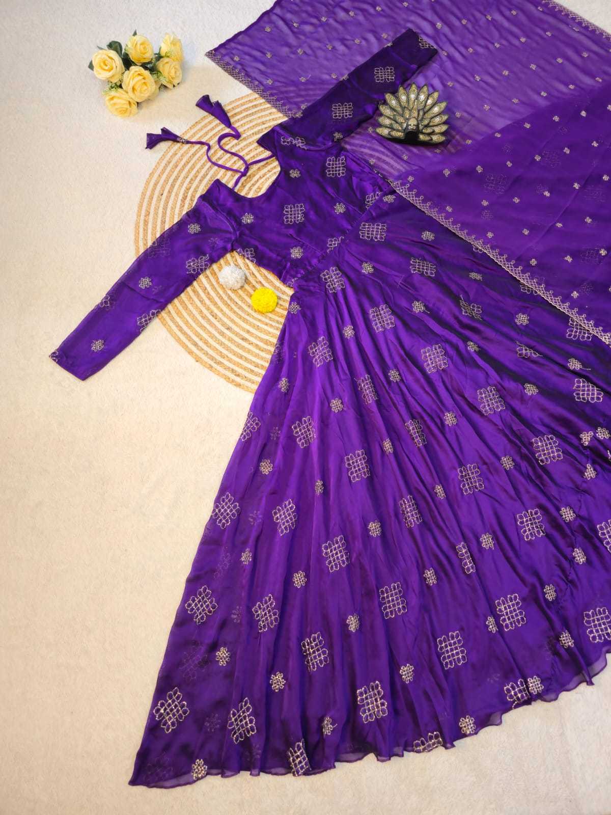 Rangoli Silk Printed Gown