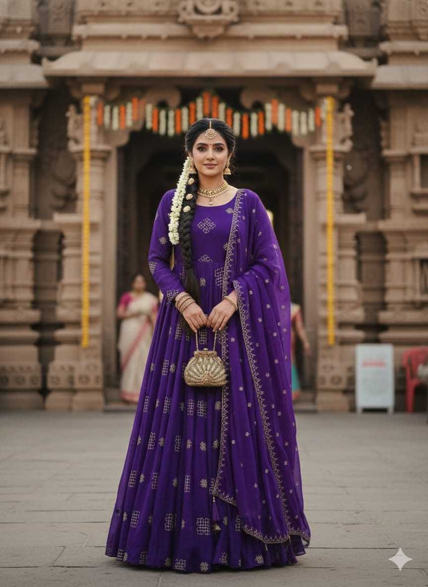 Rangoli Silk Printed Gown