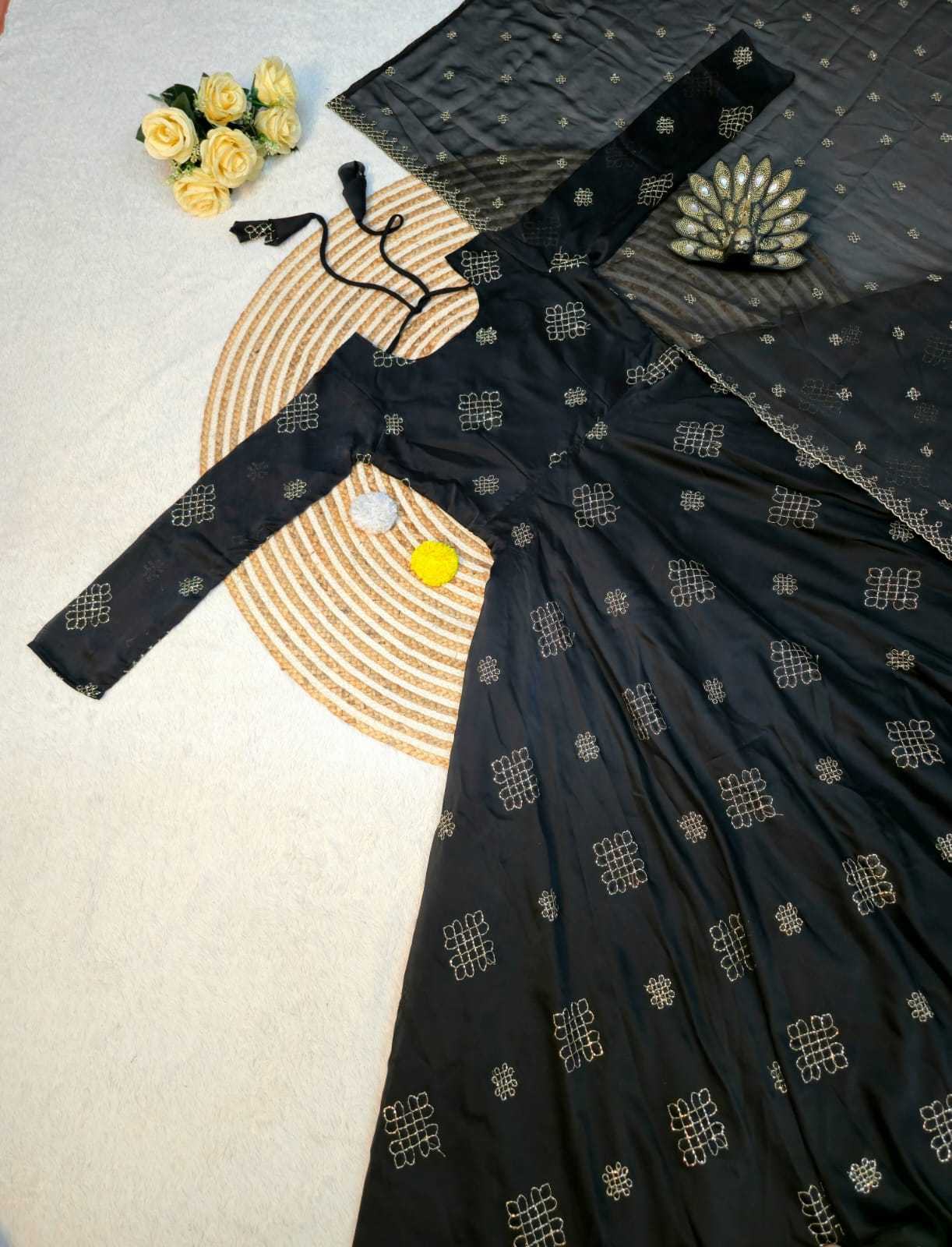 Rangoli Silk Printed Gown