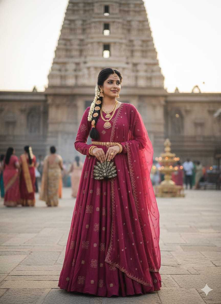 Rangoli Silk Printed Gown