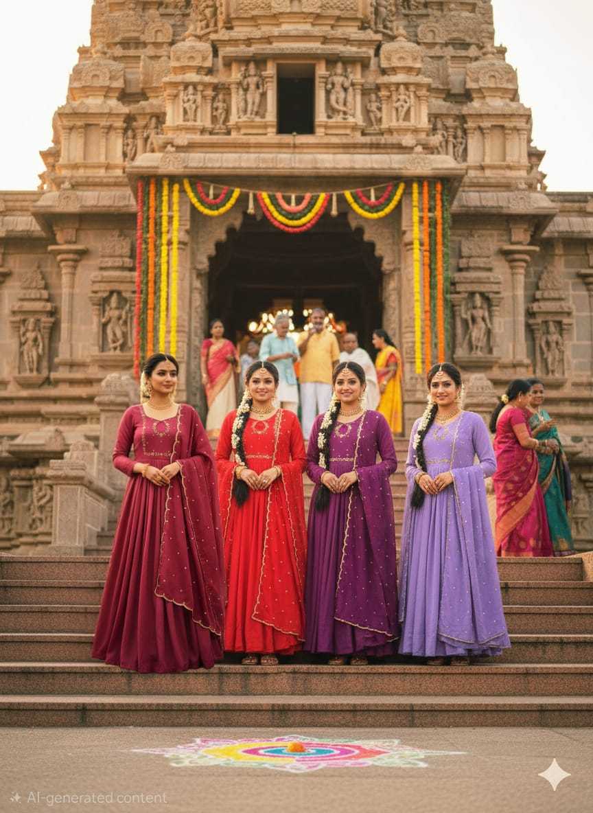 Vichitra Silk Party Gown