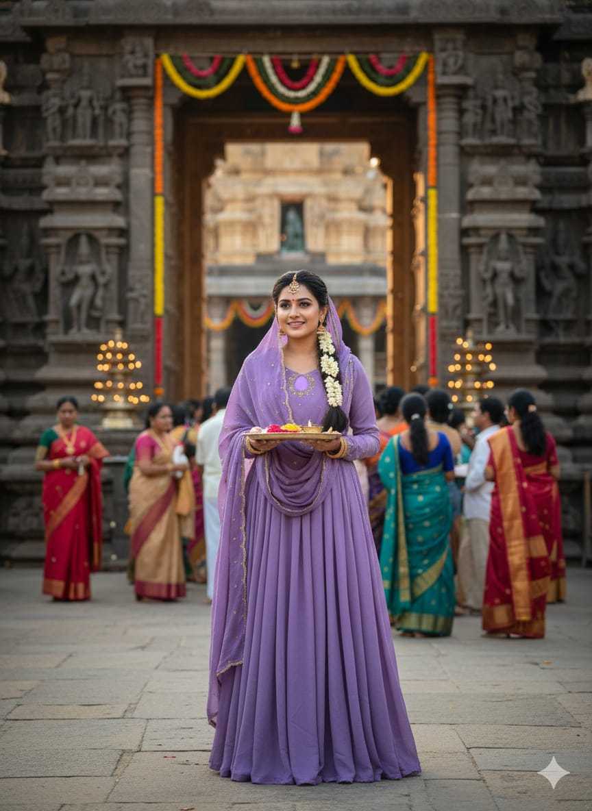 Vichitra Silk Party Gown